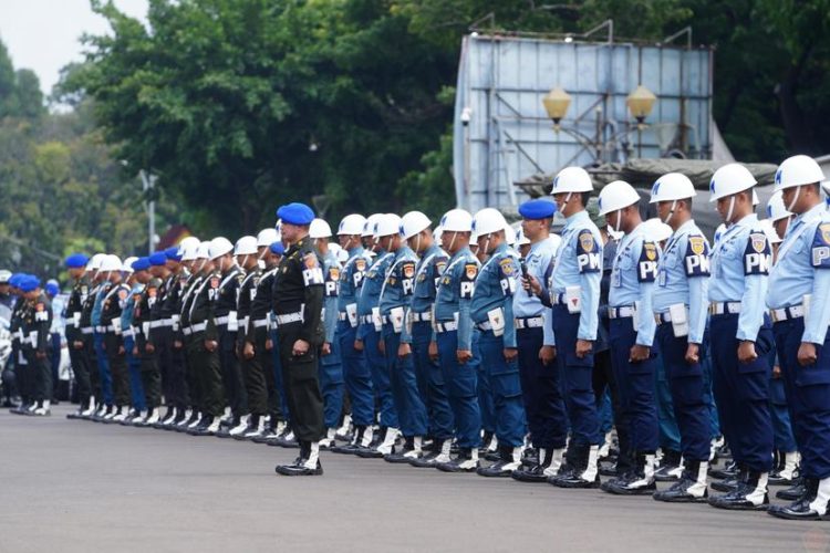 Puspom TNI Gelar Apel Personel Wallakir, Siap Amankan HUT Ke-80 TNI