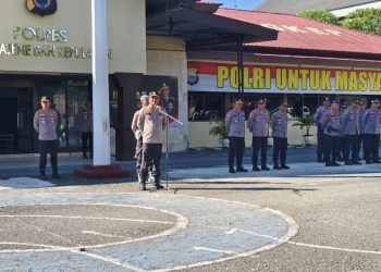 Gelar Apel Pagi: Kapolres Pangkep Pimpin Apel Siaga Operasi Aman Nusa Dua