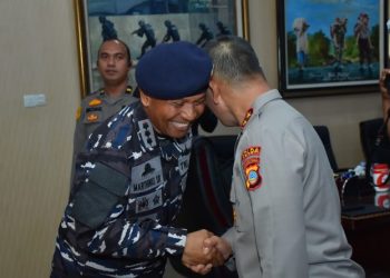 Menerima Kunjungan Danlanal Palu, Kapolda Sulteng Sampaikan Selamat HUT Ke-80 TNI Angkatan Laut