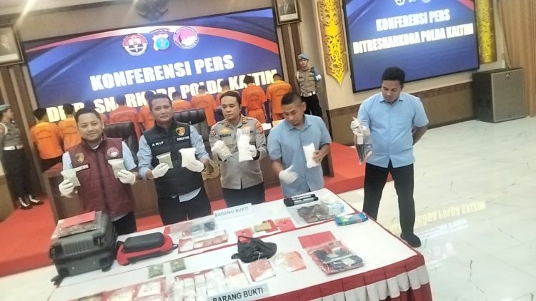 Sat Reserse Narkoba Polda Kaltim Berhasil Bongkar Jaringan Narkoba Antar Wilayah