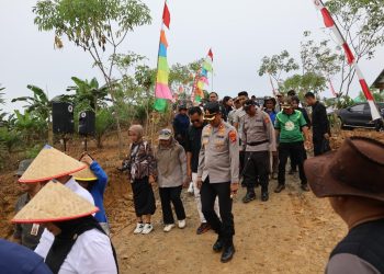 Dukung Program Ketahanan Pangan, Polres PPU Amankan Kunjungan Kerja Gubernur Kaltim di Waru