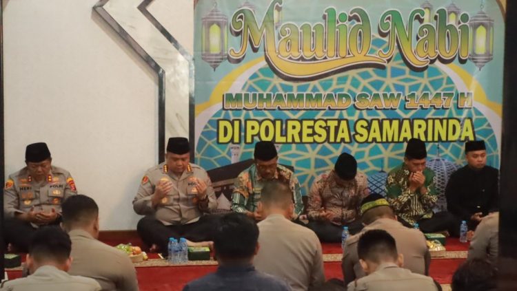 Peringati Maulid Nabi Muhammad SAW 1447 H, Polresta Samarinda Gelar Doa Bersama