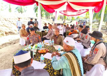Doa Bersama dan Pematangan Lahan, Kapolda Aceh Komitmen Dorong Percepatan Huntap Korban Bencana