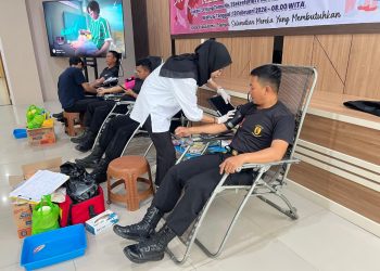 Brimob Polda Kaltim Tunjukkan Kepedulian Sosial Lewat Donor Darah Sambut Ramadhan 1447 H