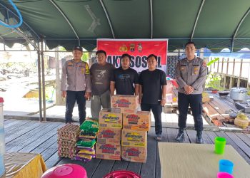 Polsek Muara Wis Gerak Cepat Salurkan Bansos untuk Korban Kebakaran