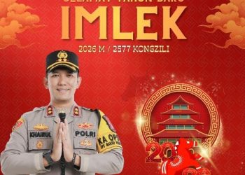 Kapolres Kutai Kartanegara Beserta Staf Ucapkan Selamat Tahun Baru Imlek 2026