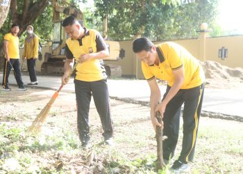 Polres Wajo Tunjukkan Disiplin dan Kepedulian, Apel Pagi dan Kurvei Perkuat Soliditas Internal