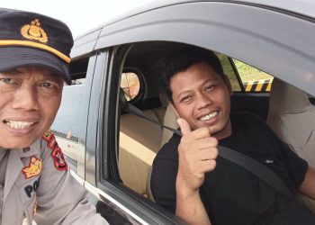 Pengawasan Diperketat, Ipda Sangidun Pantau Langsung Arus Lalin ke IKN