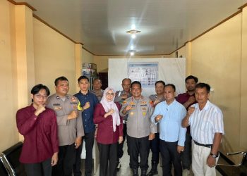 Jalin Kemitraan Strategis, Kapolsek Sangatta Utara Kunjungi Desa Persiapan Singa Karta