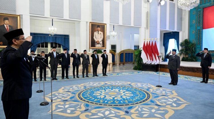 Presiden Prabowo Lantik Empat Menteri dan Satu Wakil Menteri Kabinet Merah Putih