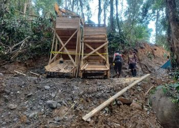 Polsek Tabang Hentikan Tambang Emas Ilegal di Desa Sidomulyo