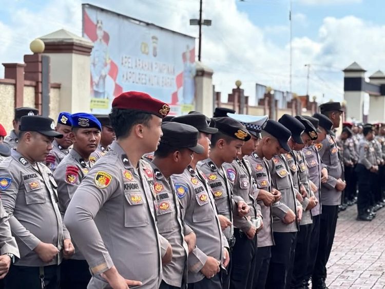 Polres Kutai Barat Laksanakan Latihan Dalmas, Perkuat Disiplin dan Kesiapsiagaan Personel