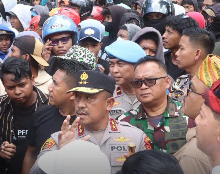 3.107 Personel Gabungan Polda Sultra dan Polresta Kendari Amankan Jalannya Penyampaian Aspirasi