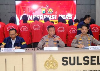 Polda Sulsel Gelar Press Release, Pengungkapan Kasus Pembakaran di Kantor DPRD Kota Makassar Prov Sulsel, Puluhan Diduga Sebagai Tersangka