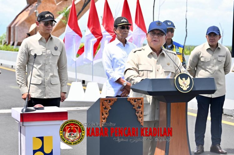 Presiden Prabowo Resmikan Jembatan Kabanaran dan 4 Proyek Infrastruktur Konektivitas Senilai Rp1,97 T