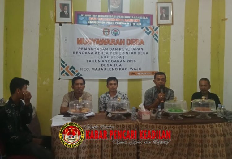 Musyawarah Desa Tua Bahas RKPDes 2026, Sekaligus Perkenalan PJ Kepala Desa Baru