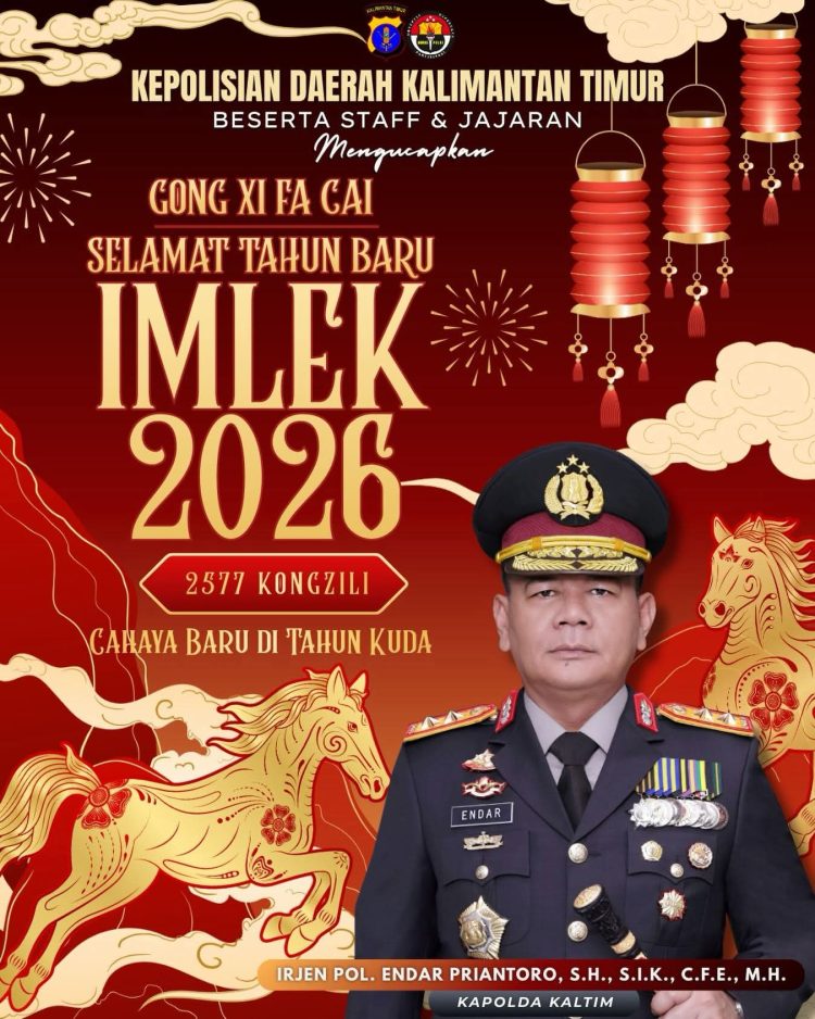 Polda Kaltim Sampaikan Ucapan Selamat Tahun Baru Imlek 2026