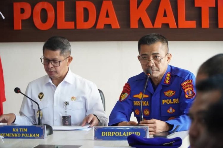 Kemenko Polkam RI Kunjungi Ditpolairud Polda Kaltim, Perkuat Pengamanan Perairan Strategis