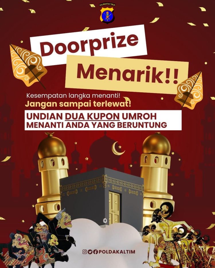 Pagelaran Wayang Kulit “Semar Bangun Khayangan”, Polda Kaltim Siapkan Doorprize Umroh hingga Motor