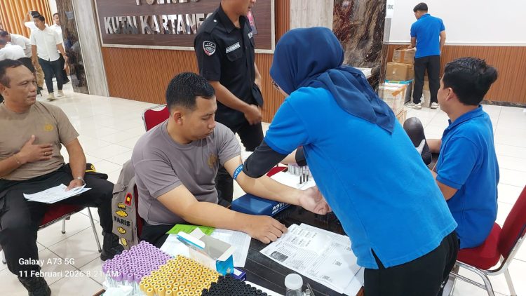 Polres Kukar Laksanakan Rikkes Berkala 2026, 108 Personel Ikuti Hari Pertama