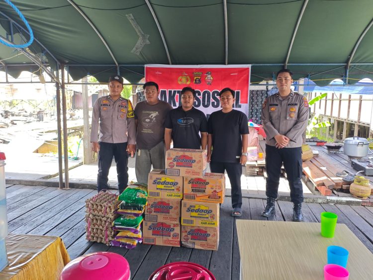 Polsek Muara Wis Gerak Cepat Salurkan Bansos untuk Korban Kebakaran