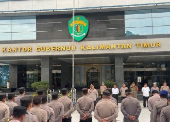 Pengamanan Terukur Brimob, Aktivitas Pemprov Kaltim Tetap Normal di Tengah Demo