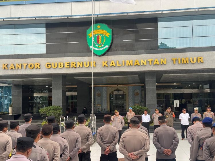 Pengamanan Terukur Brimob, Aktivitas Pemprov Kaltim Tetap Normal di Tengah Demo