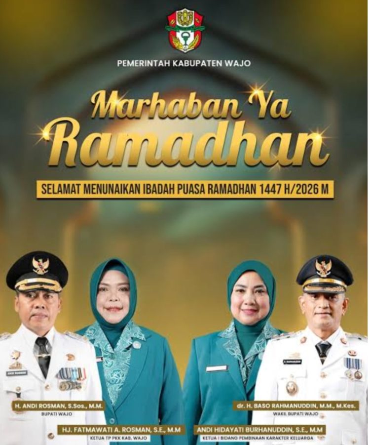 Bupati dan Wakil Bupati Wajo Sampaikan Marhaban Yaa Ramadhan, Serukan Penguatan Iman dan Harmoni Sosial