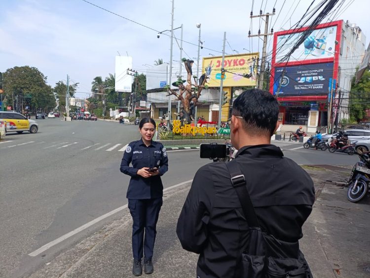 Live Report Satgas Humas Operasi Ketupat Mahakam 2026 Pantau Arus Lalu Lintas di TL Beruang Madu Balikpapan