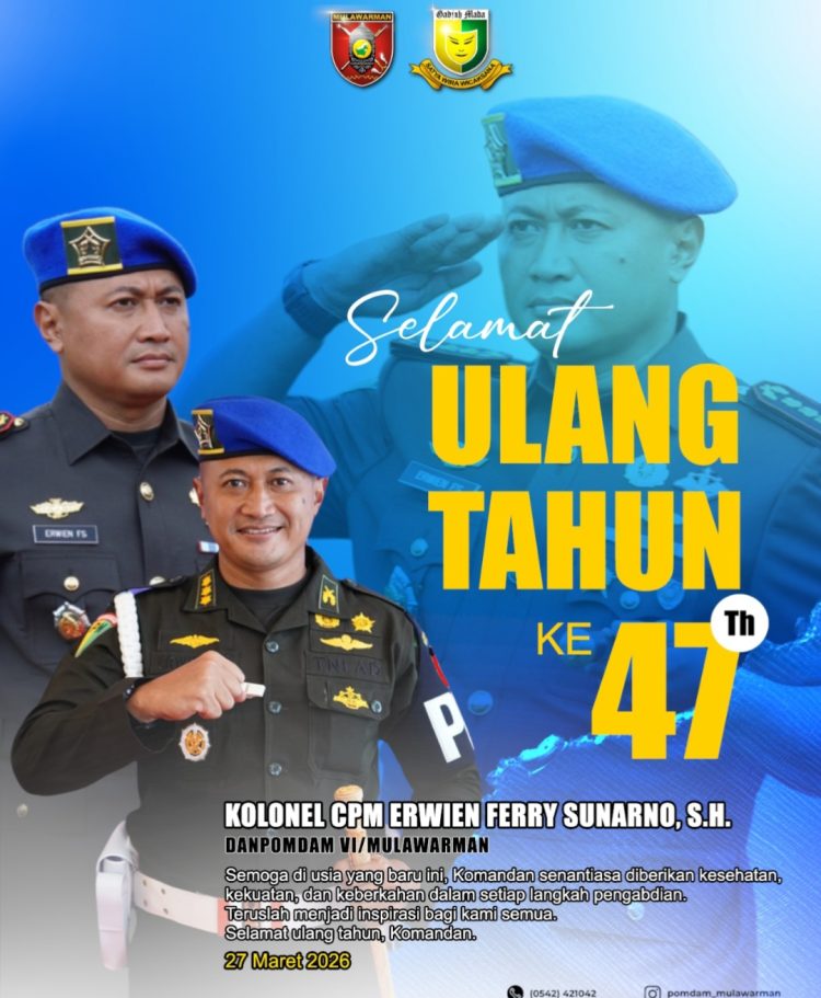 Elegansi Pengabdian di Usia ke-47: Kolonel CPM Erwien Ferry Sunarto Terima Ucapan dan Doa Terbaik