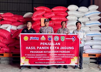 Polsek Muara Wahau Kawal Distribusi Jagung 6,3 Ton ke Bulog Samarinda