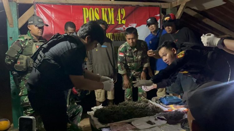 Gagalkan Penyelundupan Narkoba, Satgas Yonif 403/WP Tangkap Dua Pelaku di Perbatasan RI–PNG